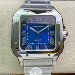 Replica Cartier De Santos WSSA0013 BV Factory Blue Dial watch