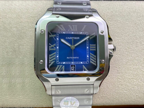 Replica Cartier De Santos WSSA0013 BV Factory Blue Dial watch