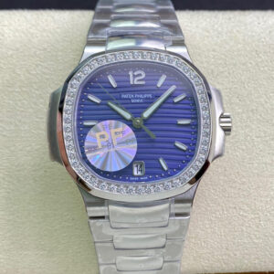 Replica Patek Philippe Nautilus Ladies 7018/1A-010 PF Factory Blue Dial watch