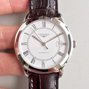 Replica Longines Record L2.820.4.11.2 White Dial watch