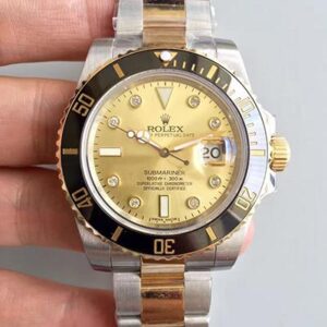Replica Rolex Submariner Date 116613LN 2018 Noob Factory V8 Champagne Dial watch