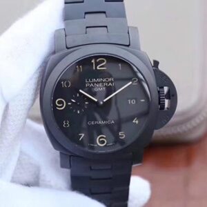 Replica Panerai Luminor 1950 3 Days GMT PAM00438 VS Factory Black Dial watch