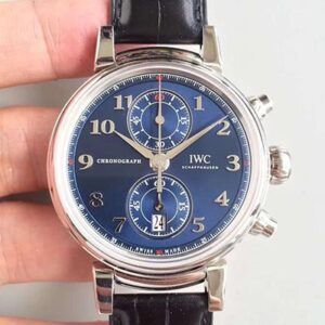 Replica IWC Da Vinci Chronograph Edition Sport For Good Fundation IW393402 ZF Factory Blue Dial watch