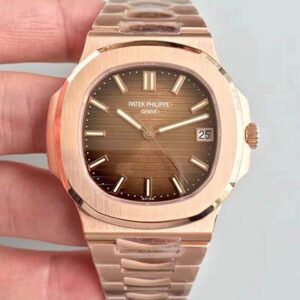 Replica Patek Philippe Nautilus 5711/1R-001 PF Factory Rose Gold Chocolate Dial watch