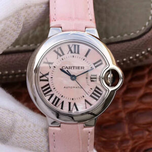 Replica Ballon Bleu De Cartier Ladies 33MM WSBB0002 V6 Factory Pink Dial watch