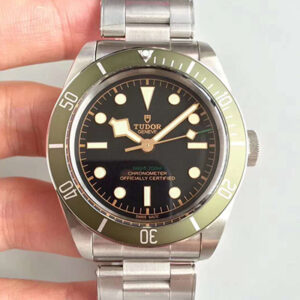 Replica Tudor Heritage Black Bay Green Harrods Special Edition 79230G ZF Factory Black Dial watch