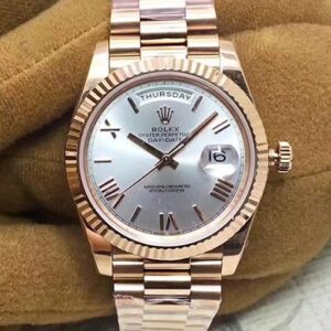 Replica Rolex Day-Date 228235 Rose Gold EW Factory Sundust Dial watch