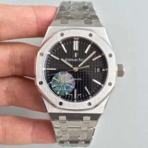 Replica Audemars Piguet Royal Oak 15400ST.OO.1220ST.01 JF Factory V5 Black Dial watch