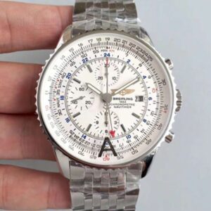 Replica Breitling Navitimer World A2432212/G571-443A JF Factory White Dial watch