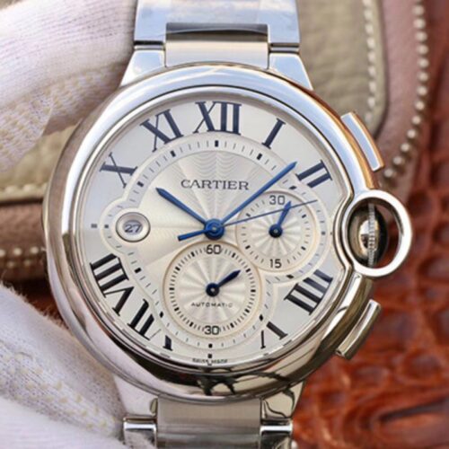 Replica Cartier Ballon Bleu Chronograph W6920076 ZF Factory Silver Dial watch