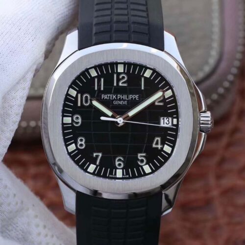 Replica Patek Philippe Aquanaut Jumbo 5167A-001 Black Dial watch