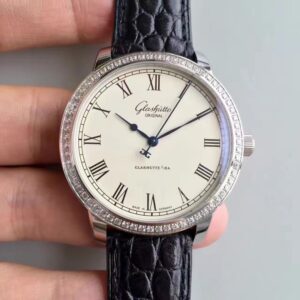 Replica Glashutte Original Senator Excellence V4 1-39-52-01-02-04 FK Factory Diamond Bezel White Dial watch