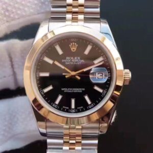 Replica Rolex Datejust 41 126303 Gold Wrapped Black Dial watch