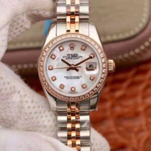 Replica Rolex Lady Datejust Two Tone Bracelet 28MM Enamel Dial watch