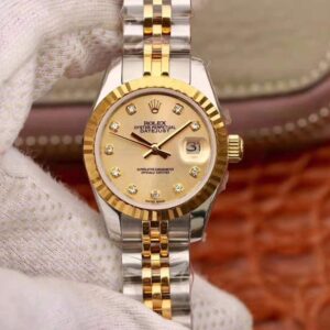 Replica Rolex Lady Datejust 28mm 18K Gold Dial watch