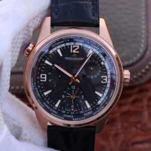Replica Jaeger-LeCoultre Polaris Geographic Rose Gold 904847J 42MM TWA Factory Black Dial watch