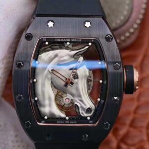 Replica Richard Mille Polo Club Saint Tropez RM52-02 KV Factory White Horse Head Skeleton Dial watch