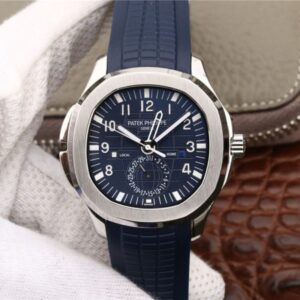 Replica Patek Philippe Aquanaut Dual Time 5164A-001 MP Factory Blue Dial watch