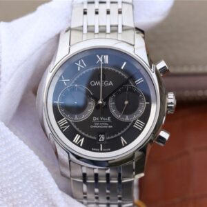 Replica Omega De Ville Chronograph 431.10.42.51.01.001 OM Factory Black Dial watch