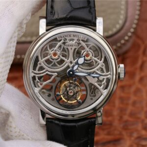 Replica Franck Muller Giga Tourbillon 7048 T G SQT BR Silver Skeleton Dial watch