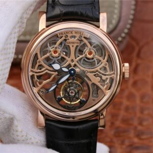 Replica Franck Muller Giga Tourbillon 18K Rose Gold Skeleton Dial watch