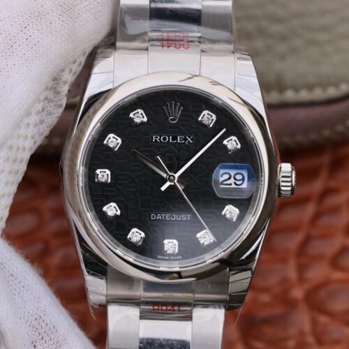 Replica Rolex Datejust 116200 36mm DJ Factory Black Dial watch