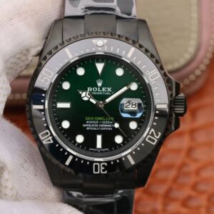 Replica Rolex Sea-Dweller Deepsea 11666001 V2 Green Gradual Black Dial watch