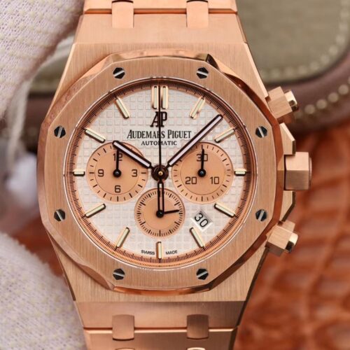 Replica Audemars Piguet Royal Oak Chronograph 26331OR.OO.1220OR OM Factory White Dial watch