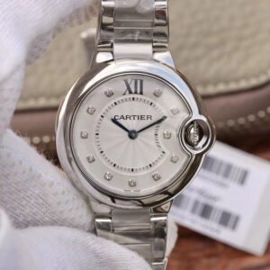Replica Ballon Bleu De Cartier 33mm V6 Factory White Dial watch
