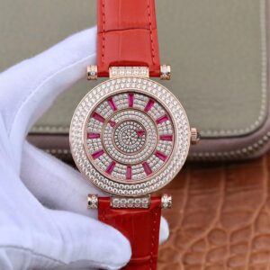 Replica Franck Muller Double Mystery DM42D2RCD GS Factory Rose Gold Diamond Dial watch