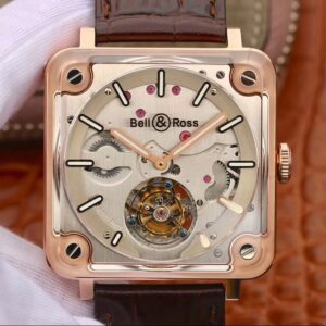 Replica Bell & Ross BR-X2 Tourbillon 18K Rose Gold Stainless Steel Brushed Dial watch