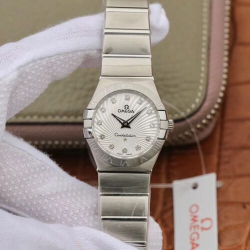 Replica Omega Constellation Ladies 27mm 123.10.27.60.55.001 TW Factory White Dial watch
