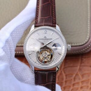 Replica Jaeger-LeCoultre Master Complication Functions Tourbillon White Gold Diamonds Dial watch