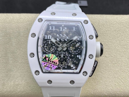 Replica Richard Mille RM011-FM KV Factory White Ceramic Skeleton Dial watch