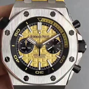 Replica Audemars Piguet Royal Oak Offshore Diver Chronograph 26703ST.OO.A051CA.01 JF Factory Yellow Dial watch