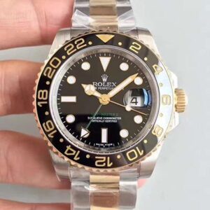 Replica Rolex GMT-Master II 116713LN Noob Factory V9 Rose Gold Bezel watch