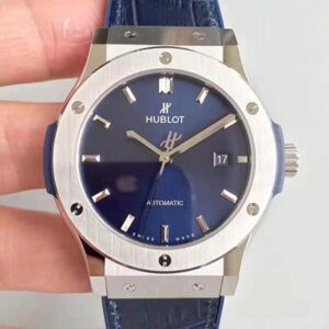 Replica Hublot Classic Fusion Titanium Blue 511.NX.7170.LR JJ Factory Blue Dial watch