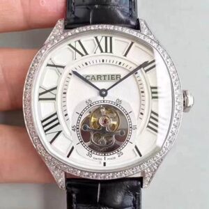 Replica Drive De Cartier W4100013 Tourbillon White Dial watch