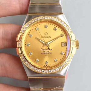 Replica Omega Constellation 123.55.38.21.58.001 3S Factory Gold Dial watch