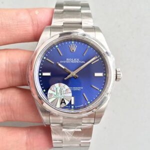 Replica Rolex Oyster Perpetual 114300 JF Factory Blue Dial watch