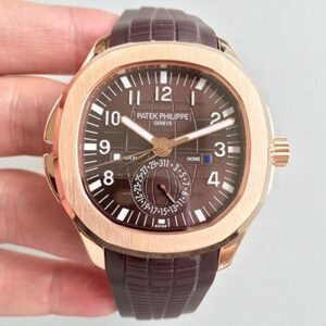 Replica Patek Philippe Aquanaut Travel Time 5164R-001 Rose Gold Chocolate Dial watch