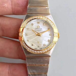 Replica Omega Constellation Ladies 123.25.24.60.55.011 White Mother Of Pearl Dial watch