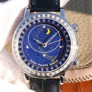 Replica Patek Philippe Grand Complications Sky Moon Celestial 6102P-001 TWA Factory Blue Dial watch