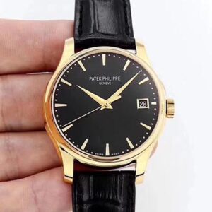 Replica Patek Philippe Calatrava 5227 Yellow Gold Black Dial watch
