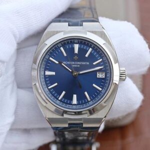 Replica Vacheron Constantin Overseas 47040 JJ Factory Leather Strap Blue Dial watch