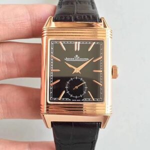 Replica Jaeger-LeCoultre Grande Reverso Q3738420 Rose Gold Black Dial watch