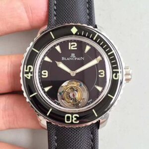 Replica Blancpain Fifty Fathoms Tourbillon JB Factory Black Dial watch