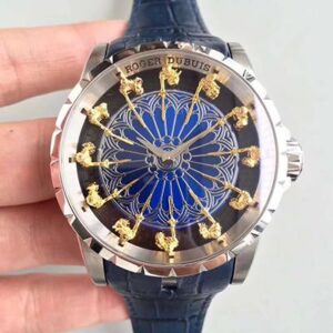 Replica Roger Dubuis Excalibur Knights Of The Round Table II RDDBEX0495 Blue Dial watch