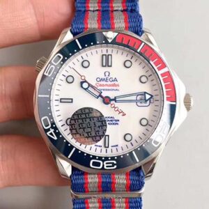 Replica Omega Seamaster 212.32.41.20.04.001 Diver 300M Commander 007 UR Factory White Dial watch