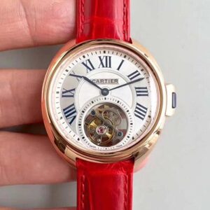 Replica Cartier Drive De Tourbillon W4100013 Rose Gold White Dial watch